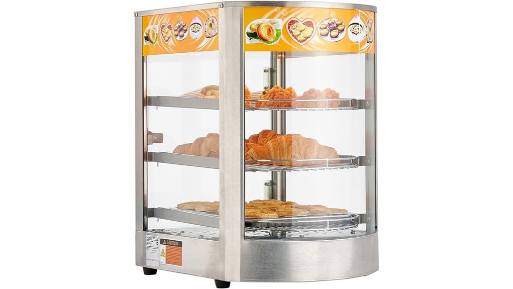 commercial food warmer display