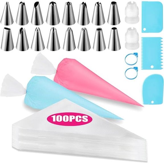 Piping Bags & Tips Decorating Set (100 pcs)