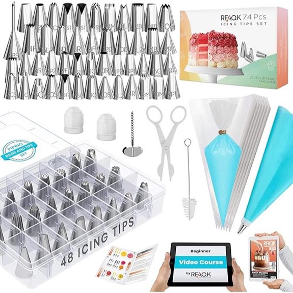 RFAQK 74-Piece Cake Decorating Set with Tips