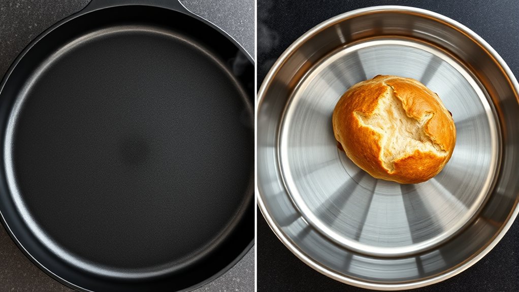 consistent heat ensures crust