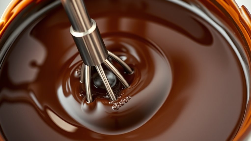 control temperature and emulsify