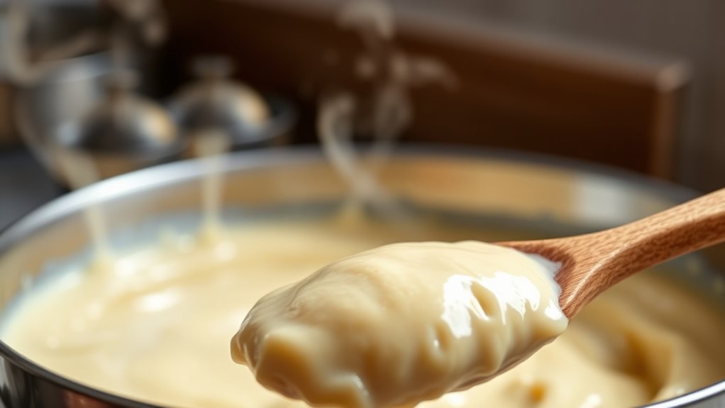 cook flour thoroughly for stability