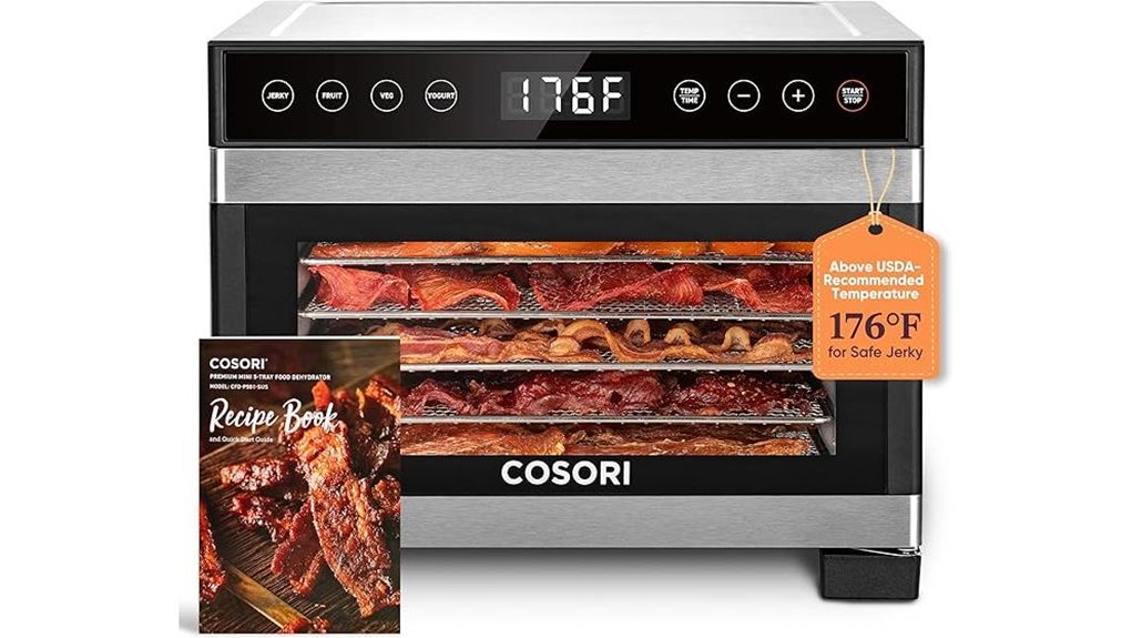 cosori dehydrator with five trays