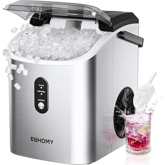 EUHOMY Countertop Nugget Ice Maker with Handle