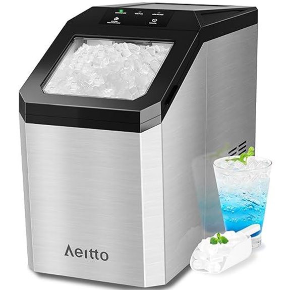 Aeitto Countertop Nugget Ice Maker with Water Tank