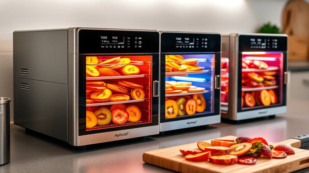 dehydrator features for fruit