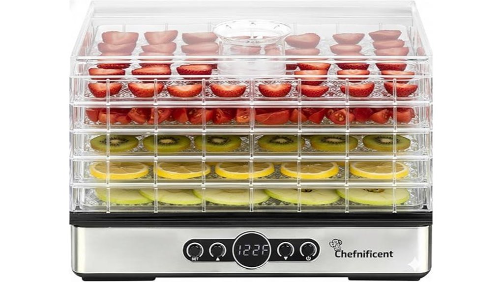 dehydrator with five trays