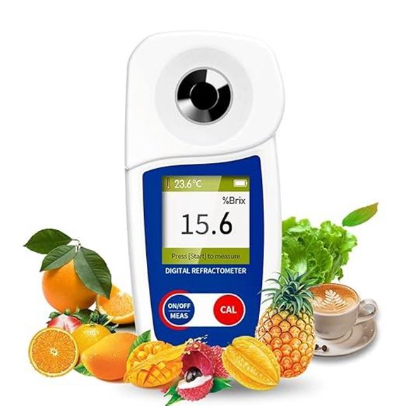 Digital Brix Refractometer with Temp Compensation