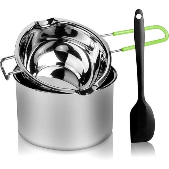 Double Boiler Pot Set with Silicone Spatula