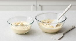 double ingredients gently mixing