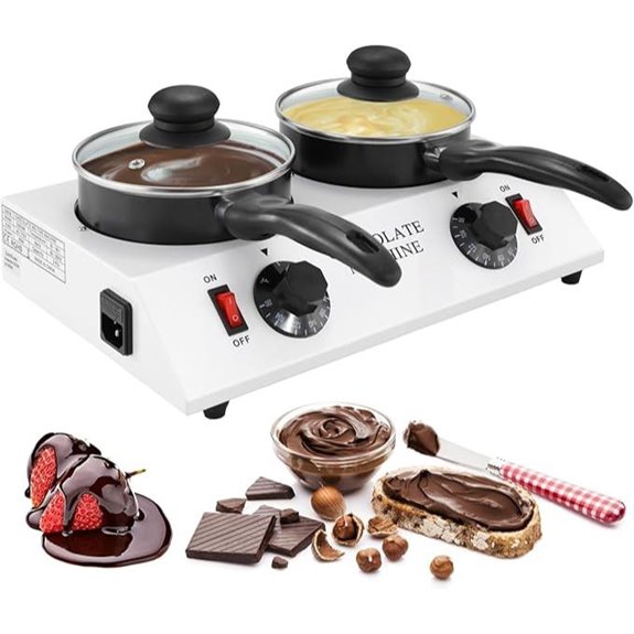 WICHEMI Double Pot Chocolate Melting and Tempering Machine