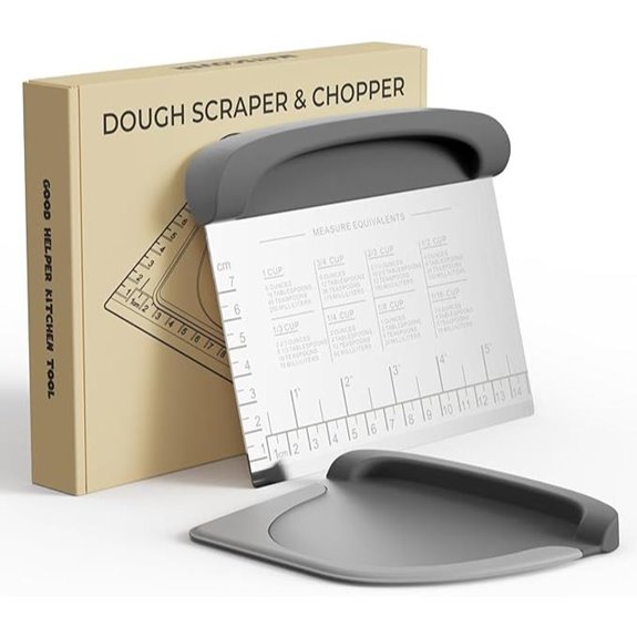 Bench Scraper Dough Cutter with Scale and Grip Handles