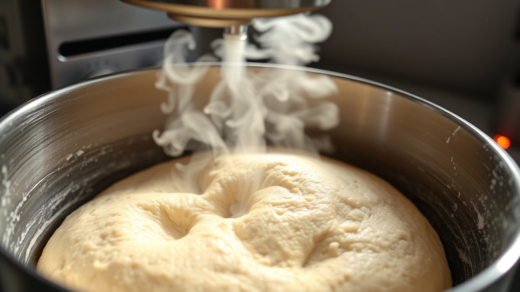 dough heats from friction