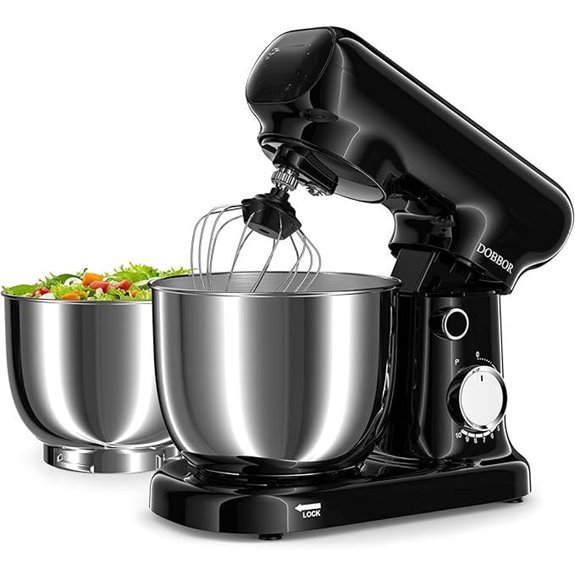 Dual Bowl Stand Mixer with 10-Speed 300W