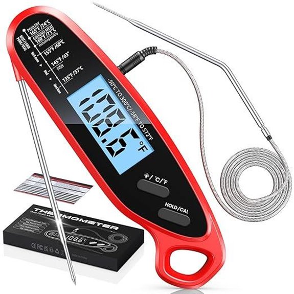 Digital Meat Thermometer with Dual Probes for Cooking