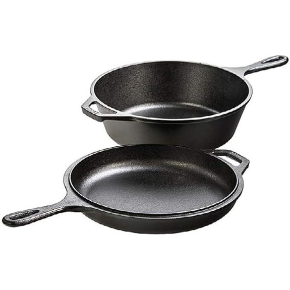 Lodge 2-in-1 Cast Iron Combo Cooker Set