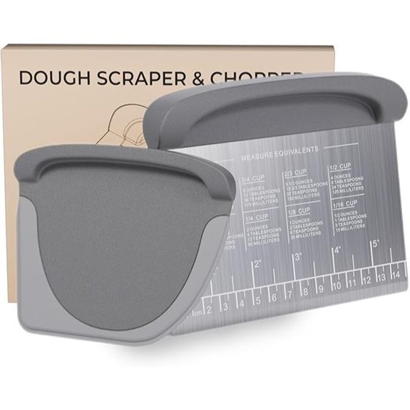 2-in-1 Stainless Steel Dough and Food Scraper