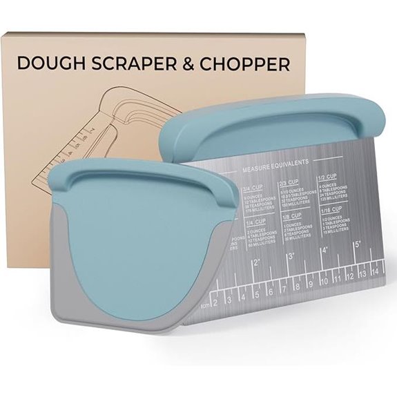 2-in-1 Stainless Steel Dough and Food Scraper