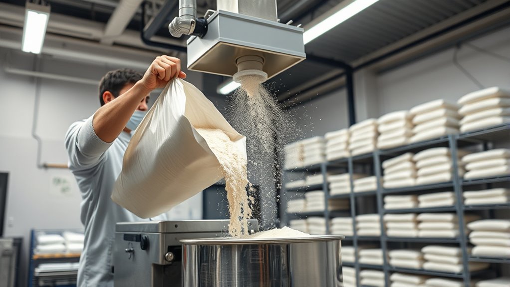 dust reduction through packaging