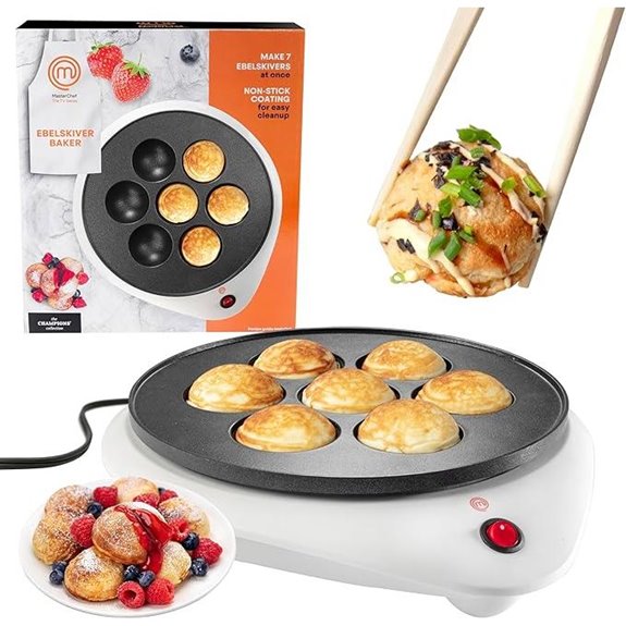 MasterChef Ebelskiver Maker for Takoyaki and Donuts