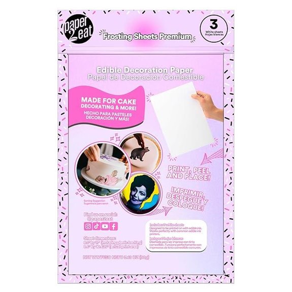 Paper2Eat Edible Frosting Sheets 8.5 x 11 (3 Pack)