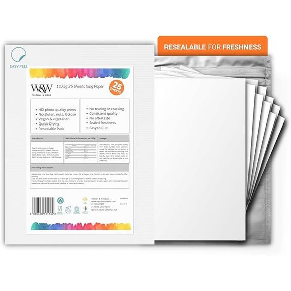 Watson & Webb Edible Frosting Sheets (25 Pack)