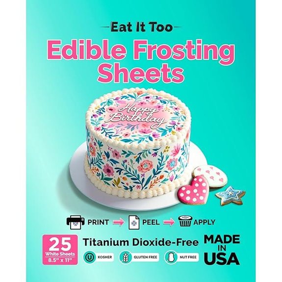 Edible Frosting Sheets (8.5 x 11 25 Sheets)