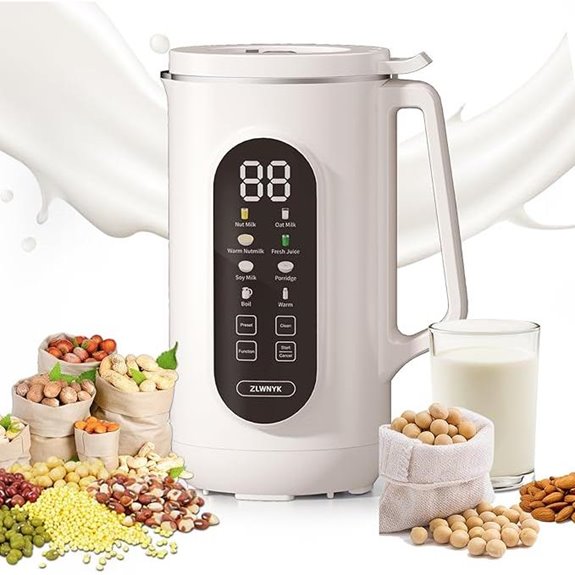 ZLWNYK 8-in-1 Nut Milk Blender with Self-Cleaning