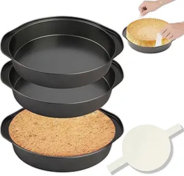 8 Nonstick Cake Pan Set with Parchment Paper
