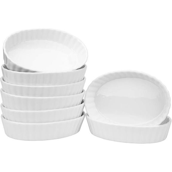 Foraineam 8-Piece 6oz Porcelain Ramekin Set