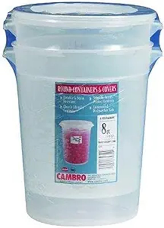 Cambro 8-Quart Round Food-Storage Container with Lid Set of 2