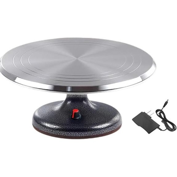 Electric 12-Inch Rotating Cake Turntable with Adjustable Speed