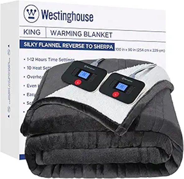 Westinghouse King Electric Heated Blanket with 10 Settings