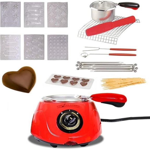 Total Chef Electric Chocolate Fondue Set with Accessories