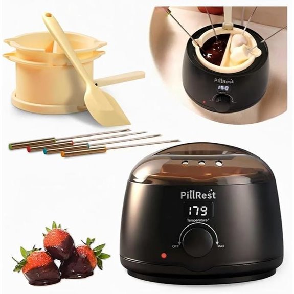 Electric Chocolate Melting Pot with Silicone Bowls