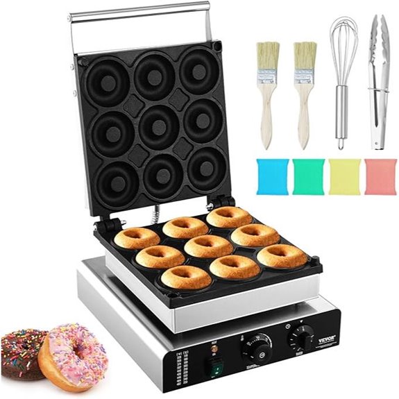 VEVOR Electric Donut Maker 9 Holes Commercial Use