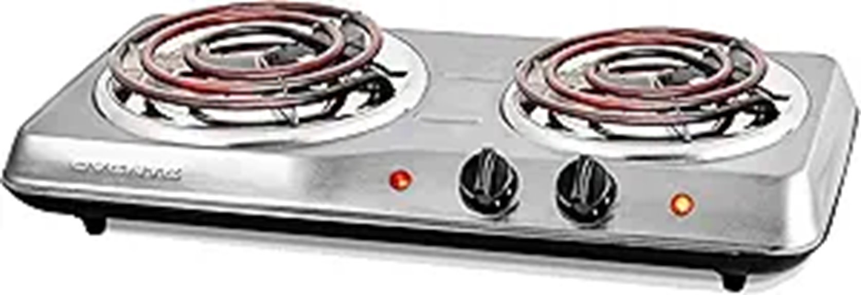 OVENTE Double Burner Electric Cooktop with Temperature Control