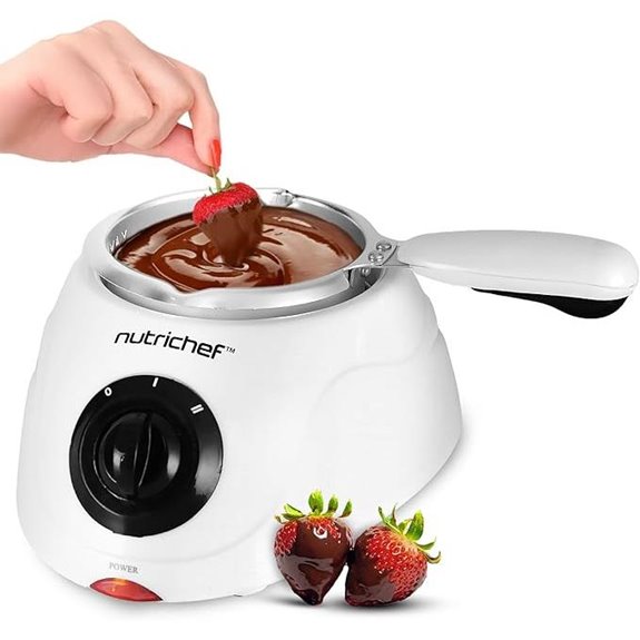NutriChef Electric Fondue Pot with Removable Pot