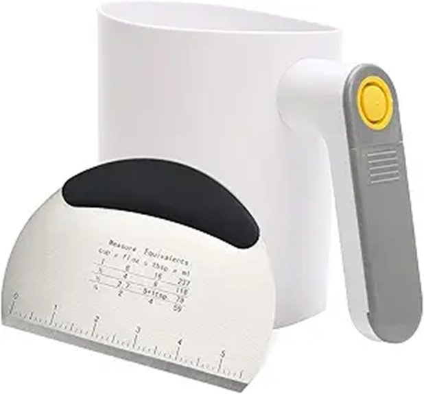 Electric Handheld Flour Sifter with Dough Scraper