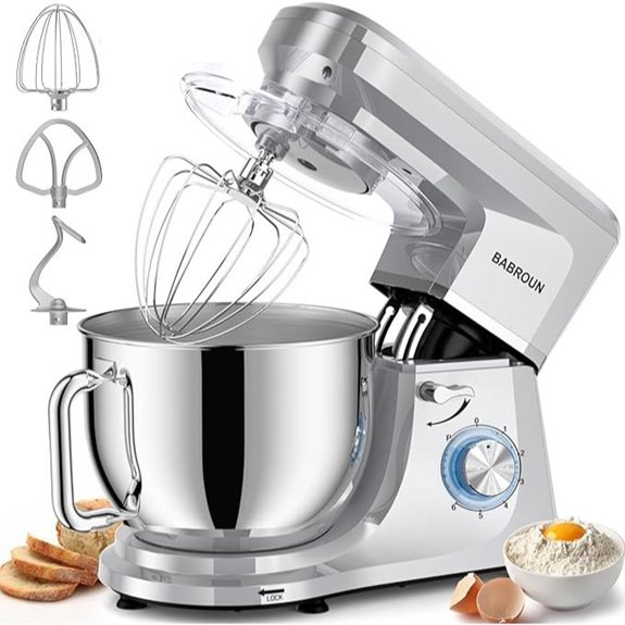 8.45 QT Electric Kitchen Stand Mixer with Accessories