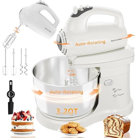 Electric Stand Mixer with 3.2 Qt Bowl and Beaters
