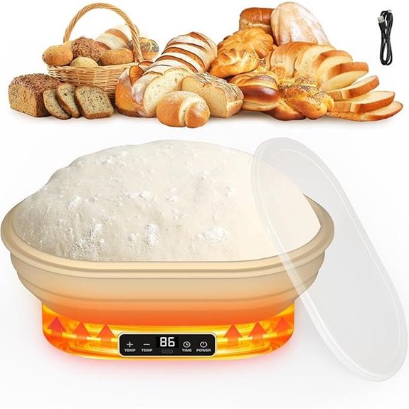 Electric Sourdough Proofing Basket with Timer and Temp