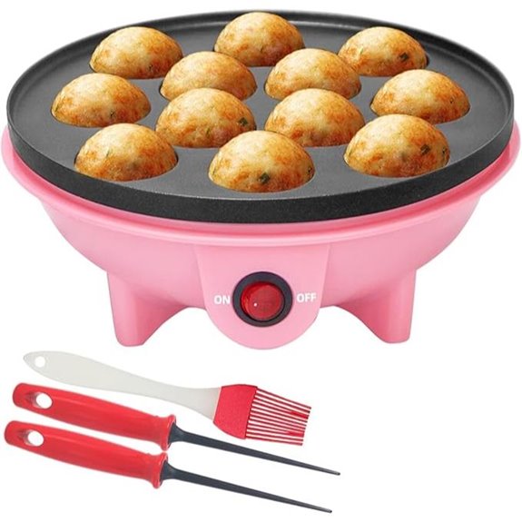 Electric Takoyaki Maker with Free Tools