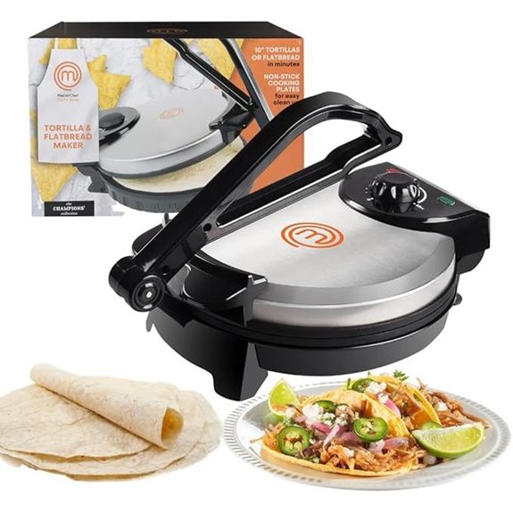 MasterChef Electric Tortilla Maker with Adjustable Temp