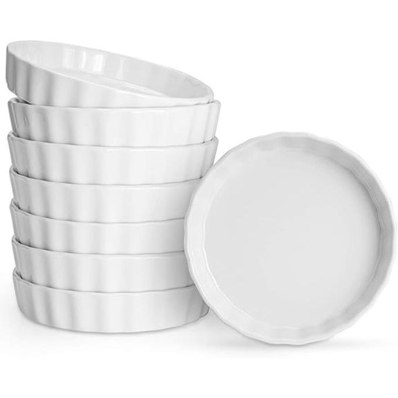Foraineam 8-Piece 5oz Porcelain Ramekin Set
