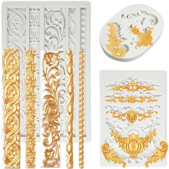 Baroque Silicone Molds Set for Cake Decoration