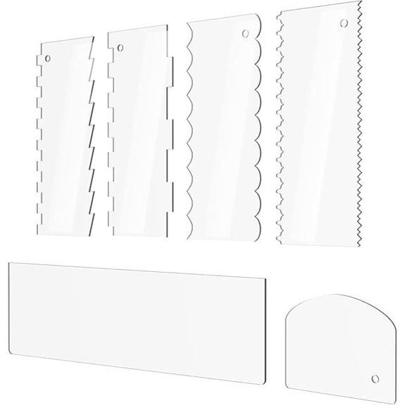Cake Scraper Set with 11 Patterned Edging Tools
