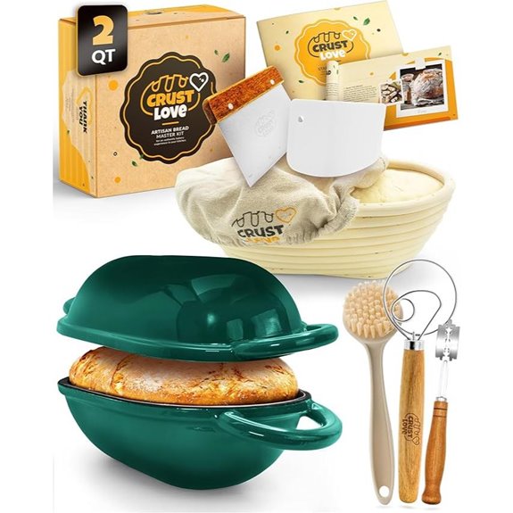 Enameled Loaf Pan & Bread Baking Supplies Set