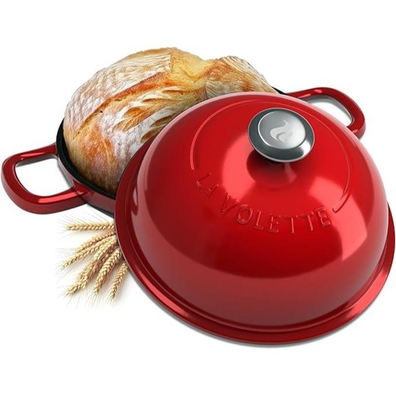 Enamel Cast Iron Bread Pan Set with Lid