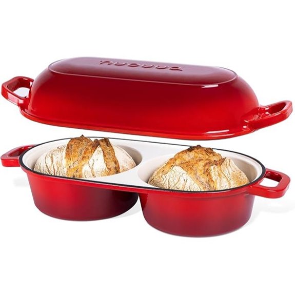 Nuovva Enamel Cast Iron Dutch Oven for Bread